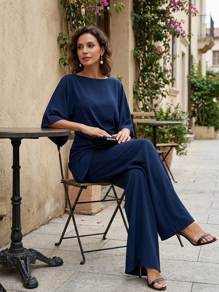 Lucretia™ | Draped Asymmetric Wide-Leg Set