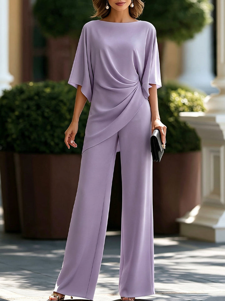 Lucretia™ | Draped Asymmetric Wide-Leg Set