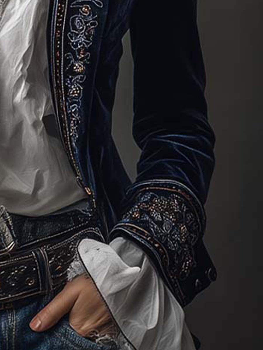 Vintage Embroidered Longline Jacket