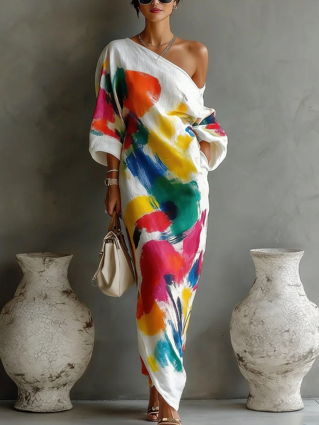 Thea | The One-Shoulder Maxi Dress