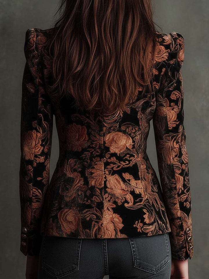 Bronze Floral Tailored Blazer