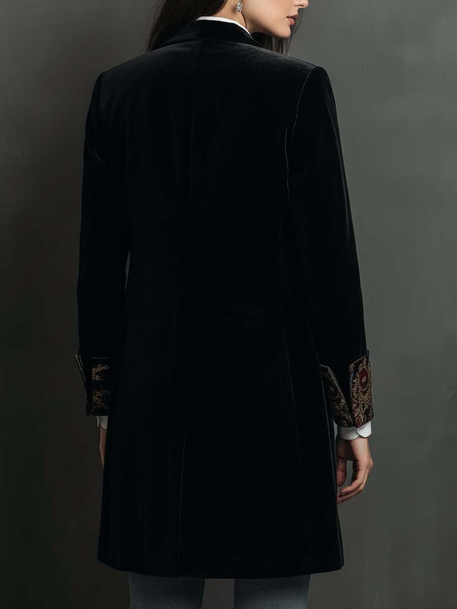 Black Baroque Print Blazer