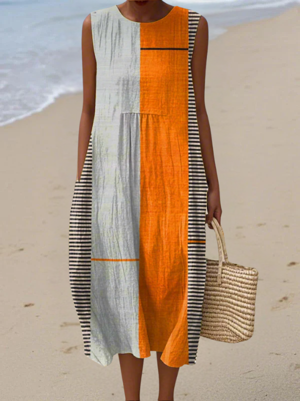 May | Colourblock Midi Dress