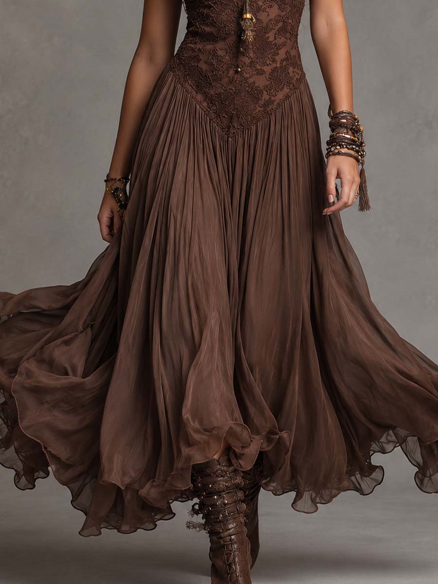 Olivia | Embroidered Corset Maxi