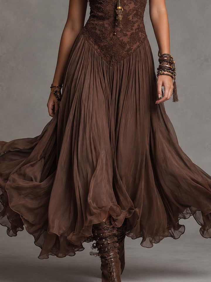 Olivia | Embroidered Corset Maxi