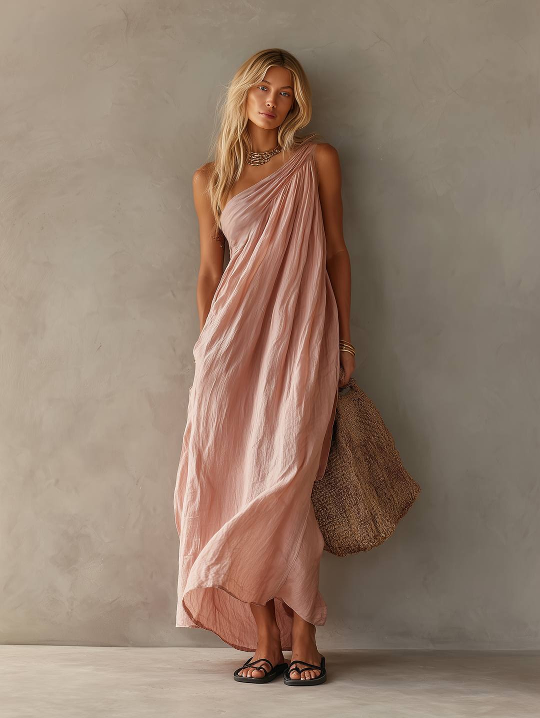 Resort One-Shoulder Maxi Dress