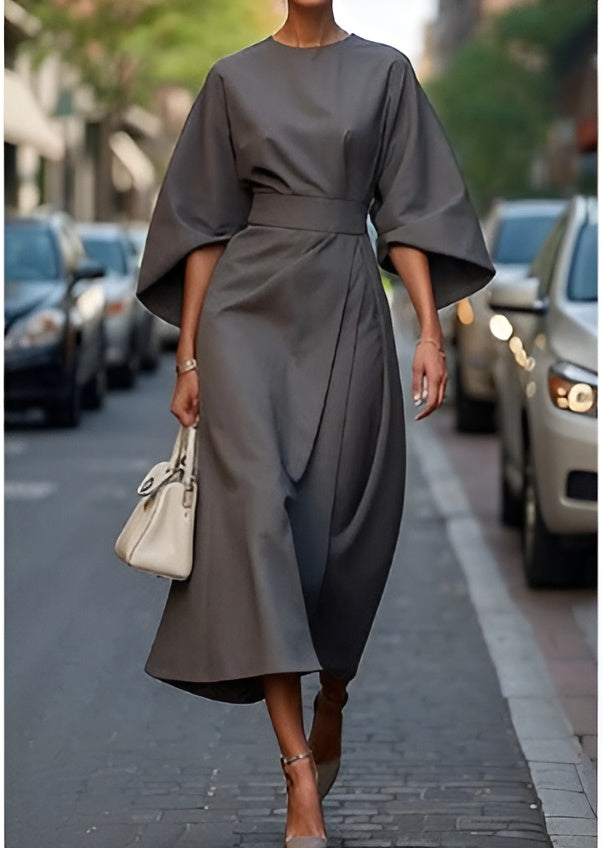 Lindsey | Minimalist Belted Luxe Dress