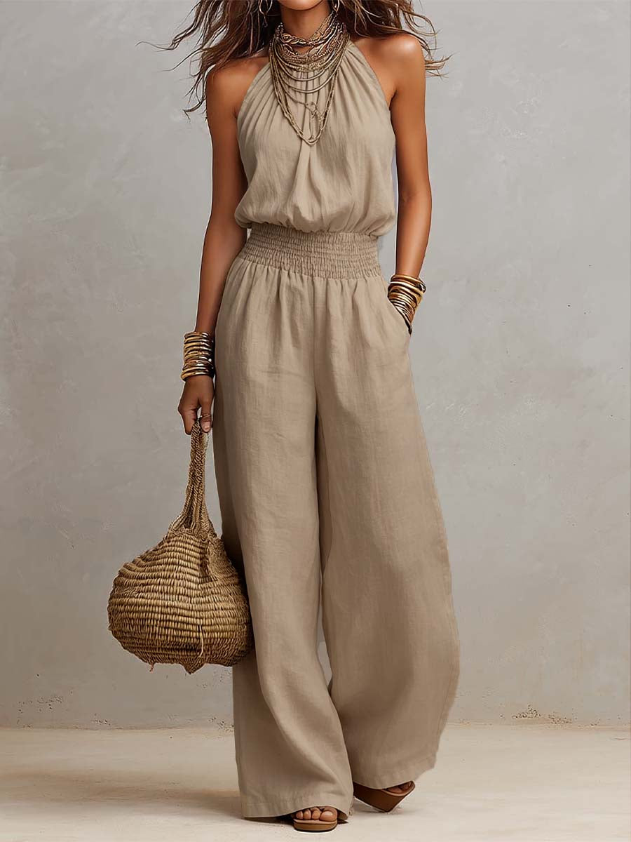 Valeria | Elegant Halter Jumpsuit