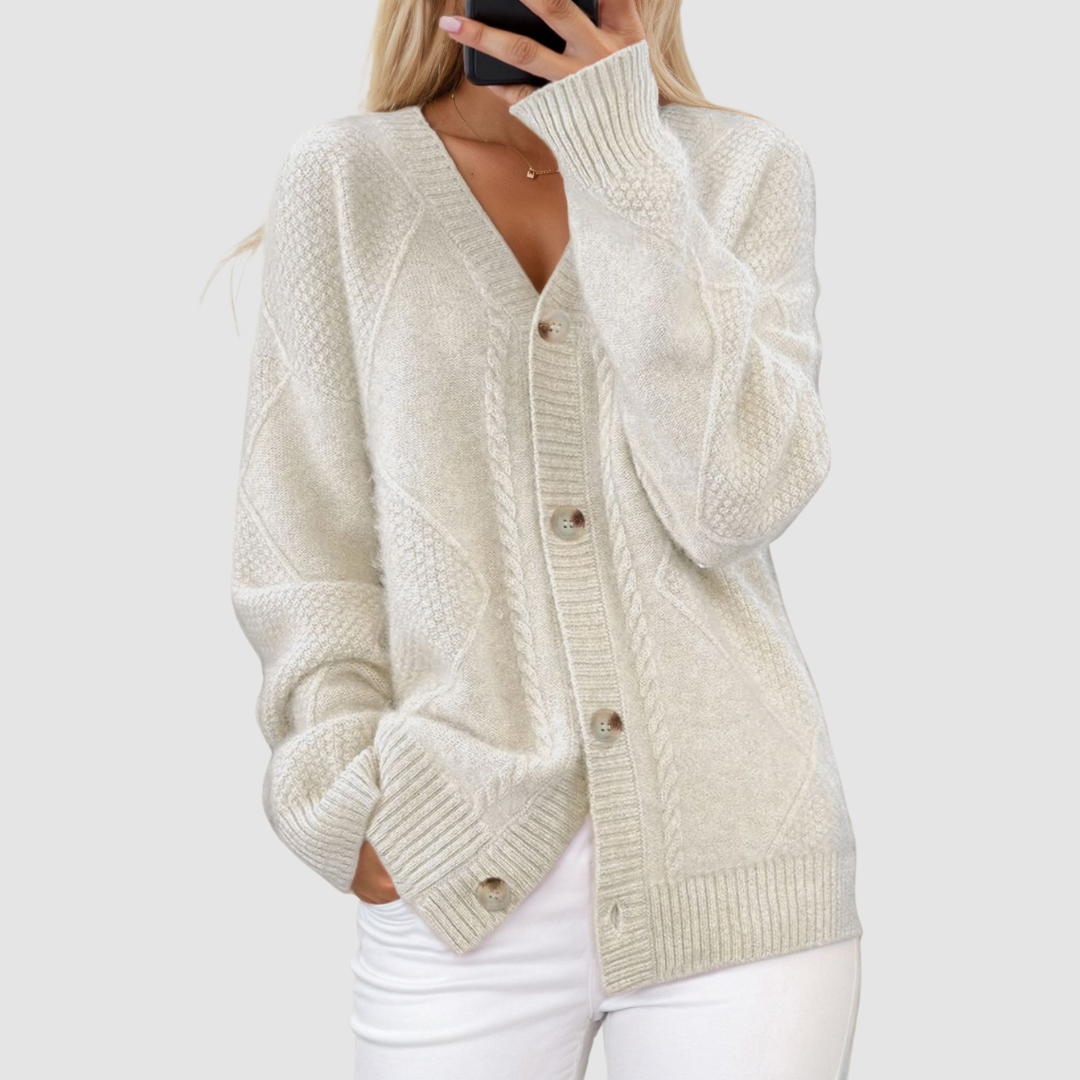 Meg™ | Premium Knitted V-Neck Cardigan