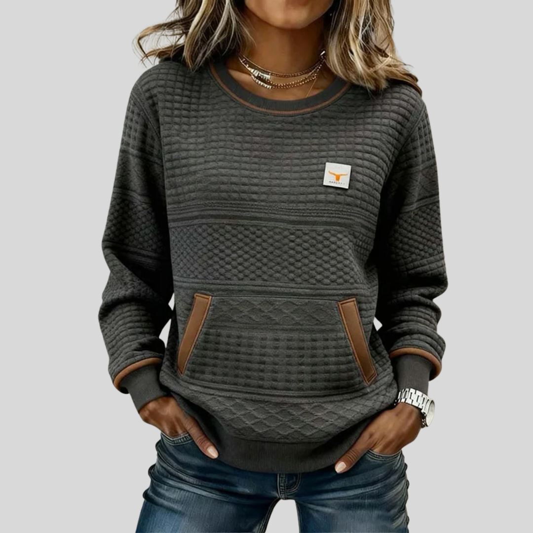 Talinae | Crew Neck Colorblock Sweatshirt