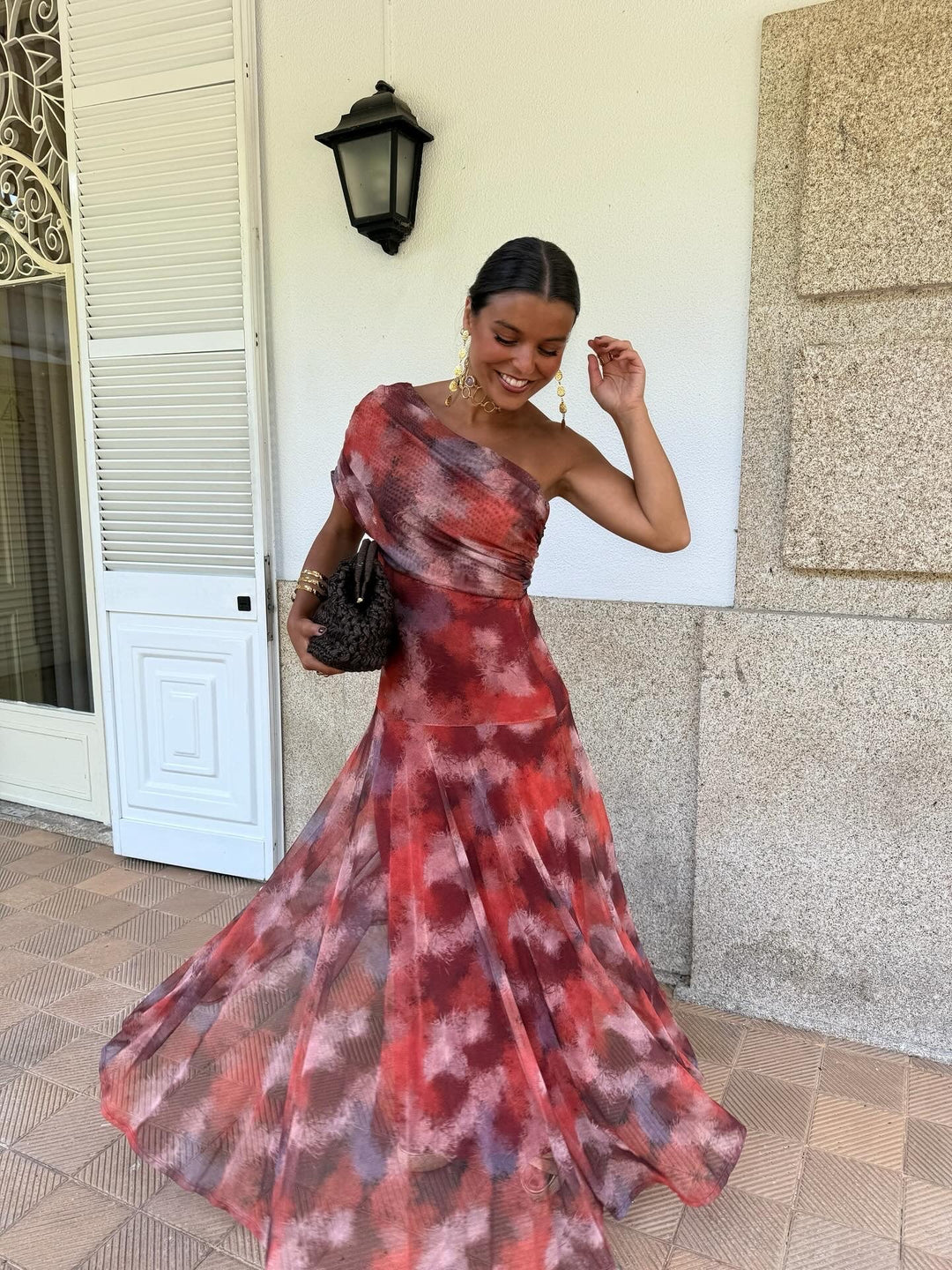 Flora | Flowing Watercolor Maxi Dress