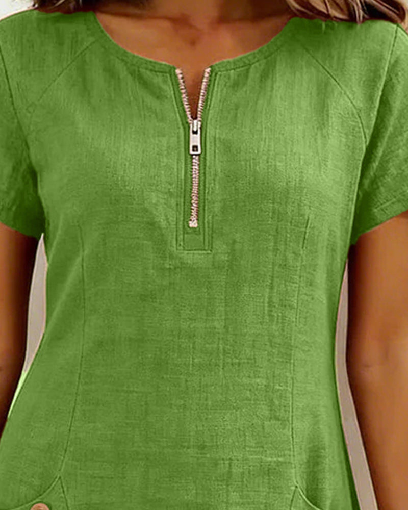 Margaret & Maeve™ | Zip-Pocket A-Line Dress