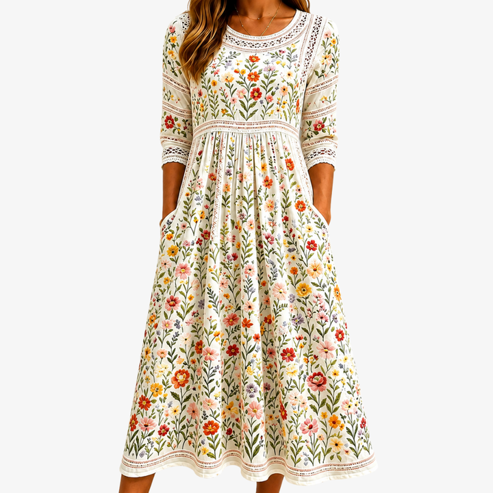 Juniper | Floral Pocket Midi Dress