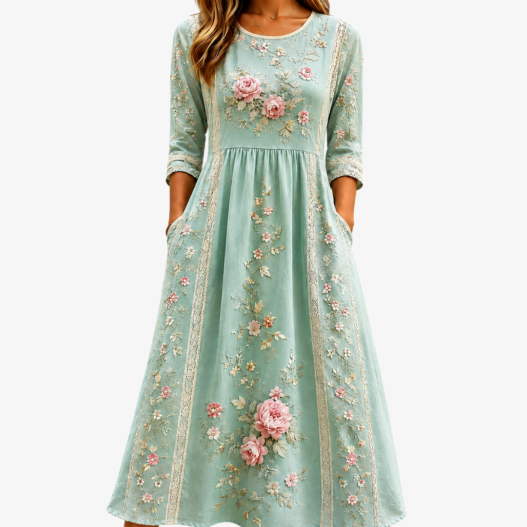 Juniper | Floral Pocket Midi Dress