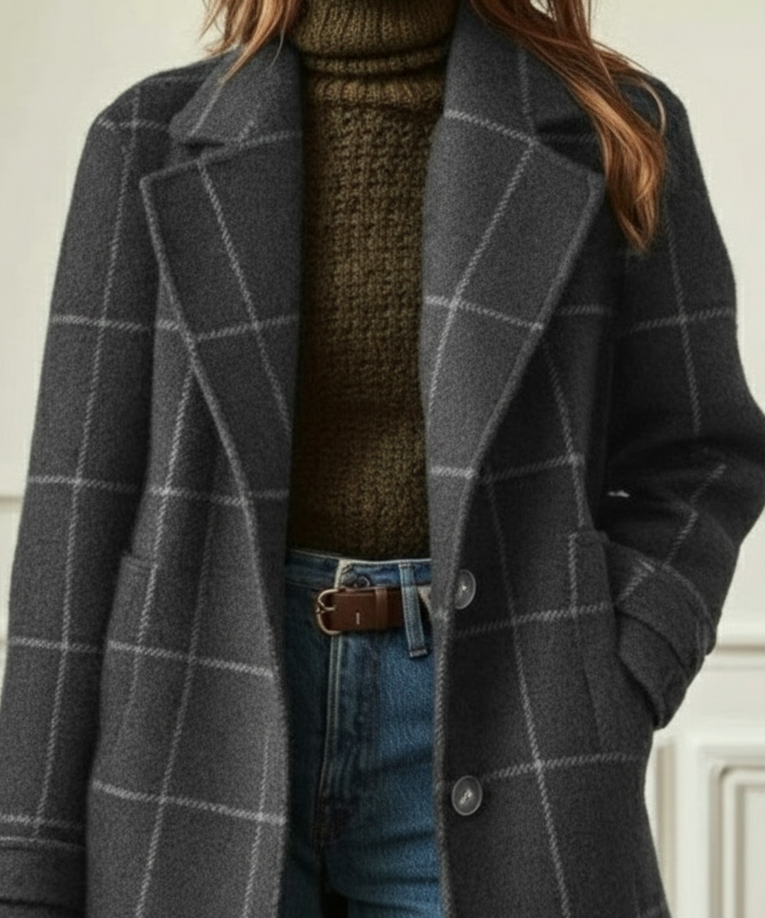 Jennifer | Retro Check Coat
