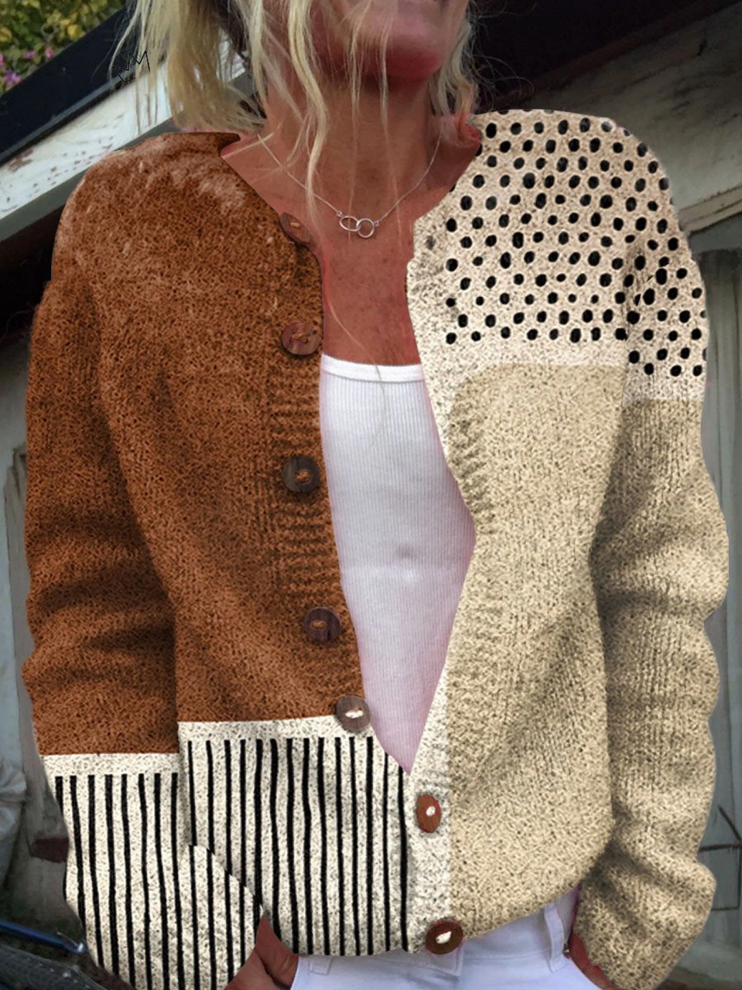 Brown Colorblock
