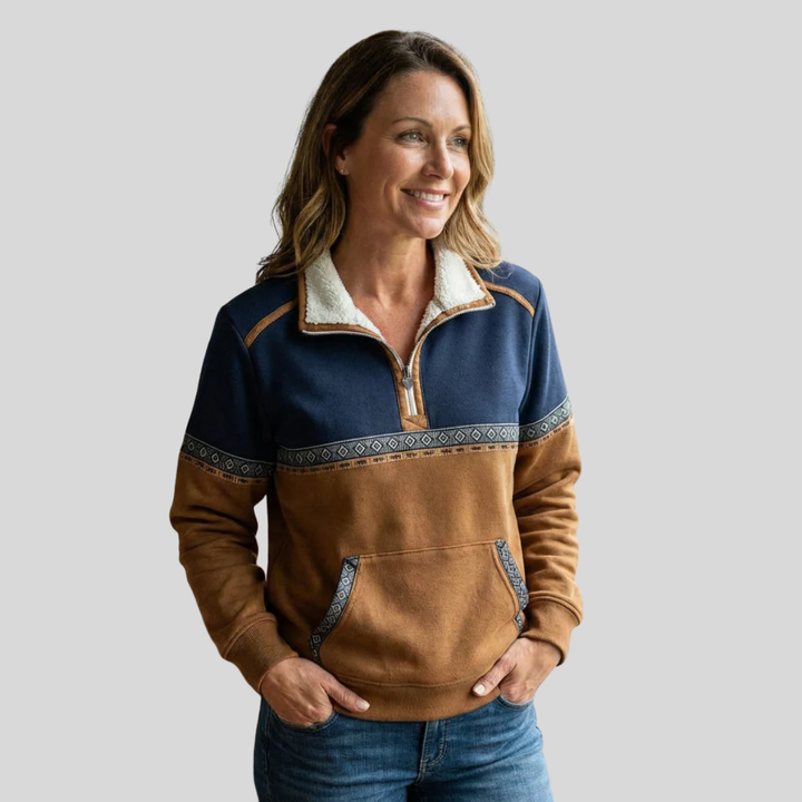Lunariae | Sherpa Collar Half-Zip Pullover