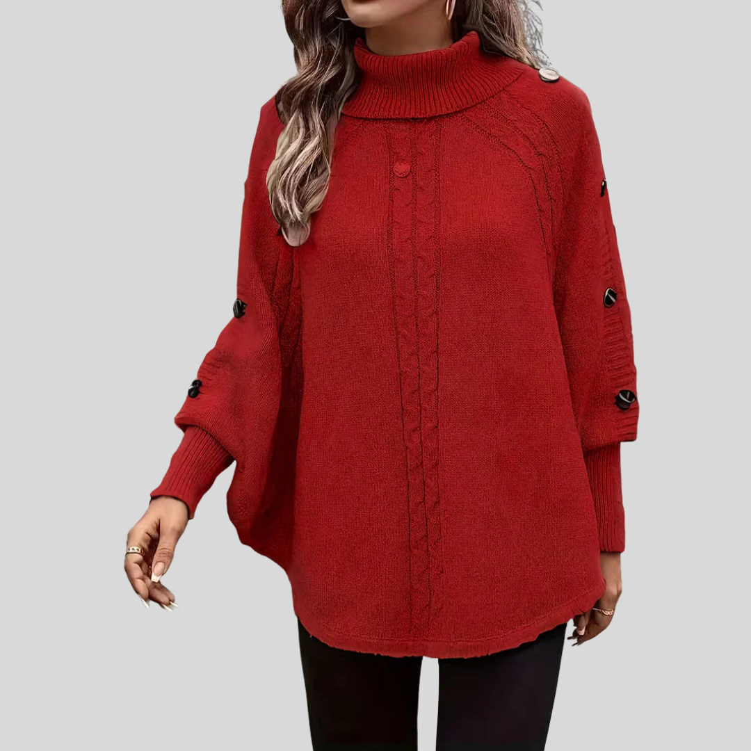 Elinora | High-neck Twisted Sweater