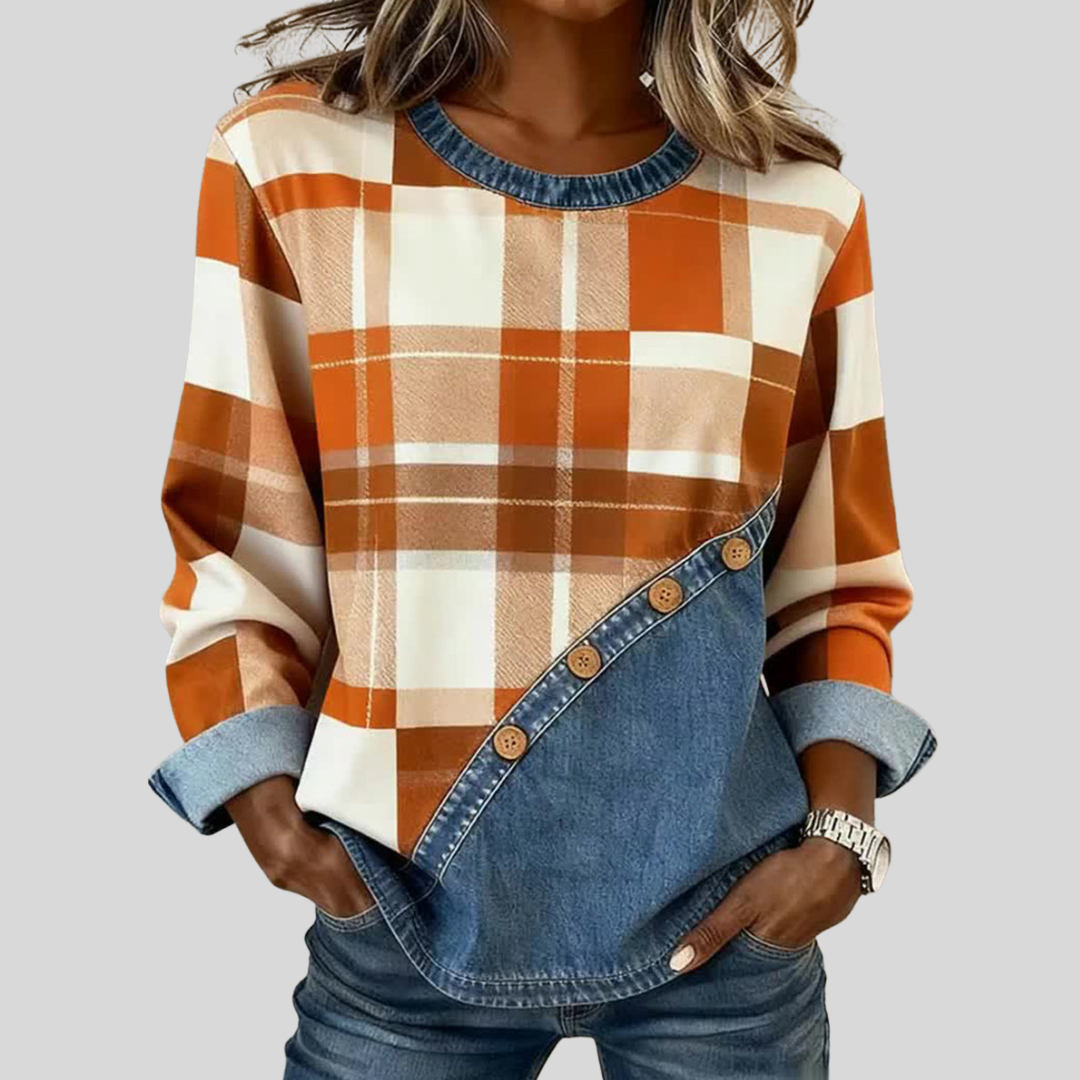 Sandrine | Patchwork Art Sweatshirt