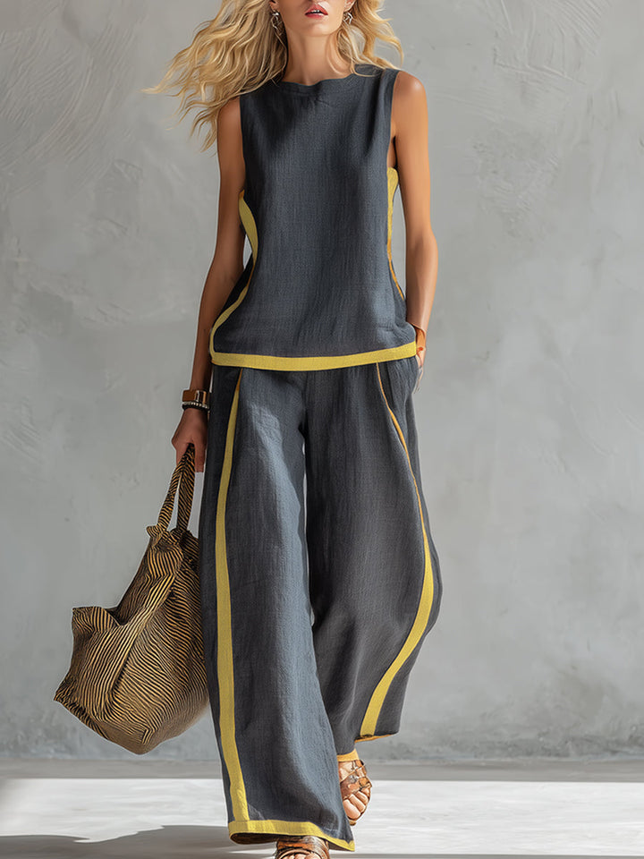 Marlene | Elegant Wide Leg Two Piece Summer Set