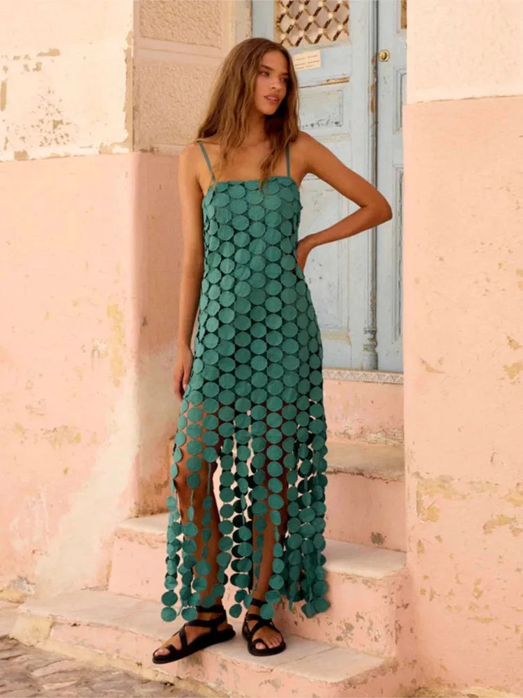 Coralie | The Statement Circle Maxi Dress - Emerald Green