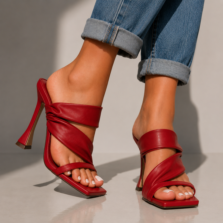 Calista | Twist-Strap Heeled Sandals