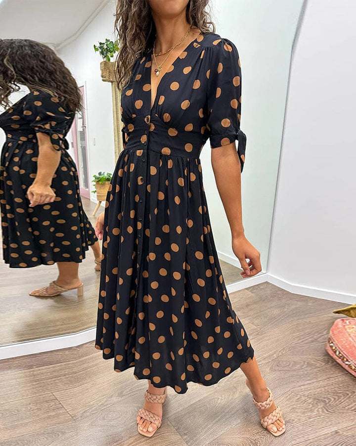 Melanie | Polka Wrap Around Dress