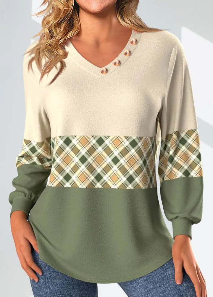 Annelie | Checked Detail Sweatshirt