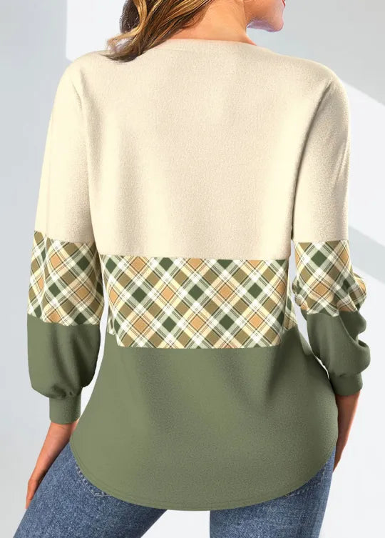 Annelie | Checked Detail Sweatshirt