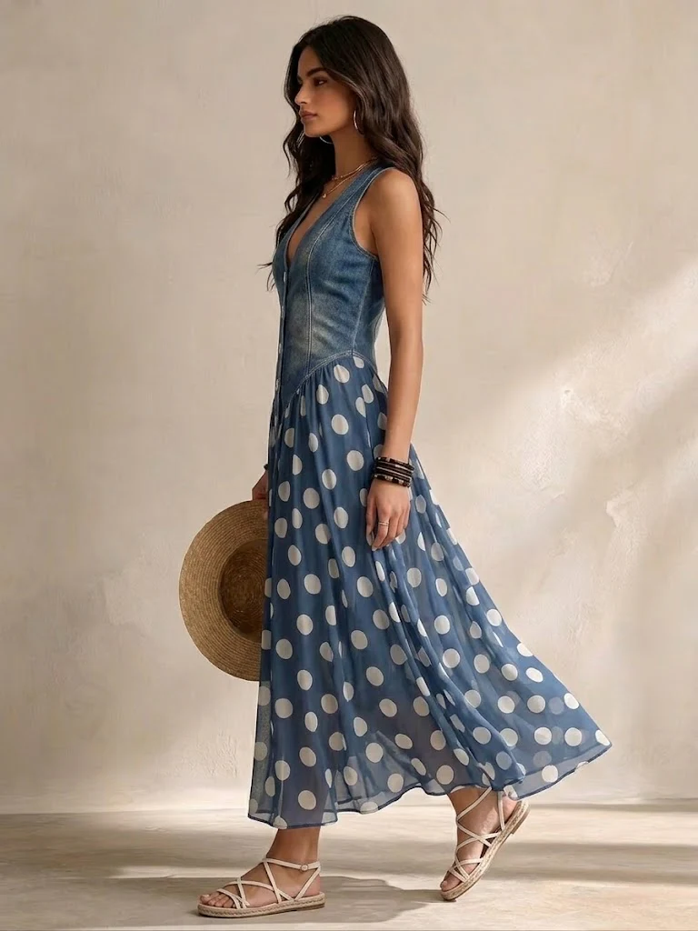 Bianca | Midi Polka Dot Dress
