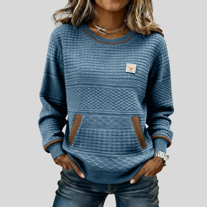 Talinae | Crew Neck Colorblock Sweatshirt