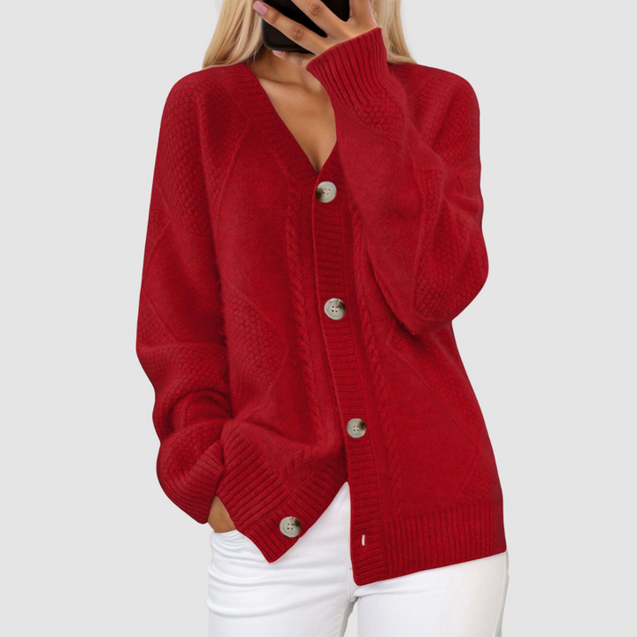 Meg™ | Premium Knitted V-Neck Cardigan
