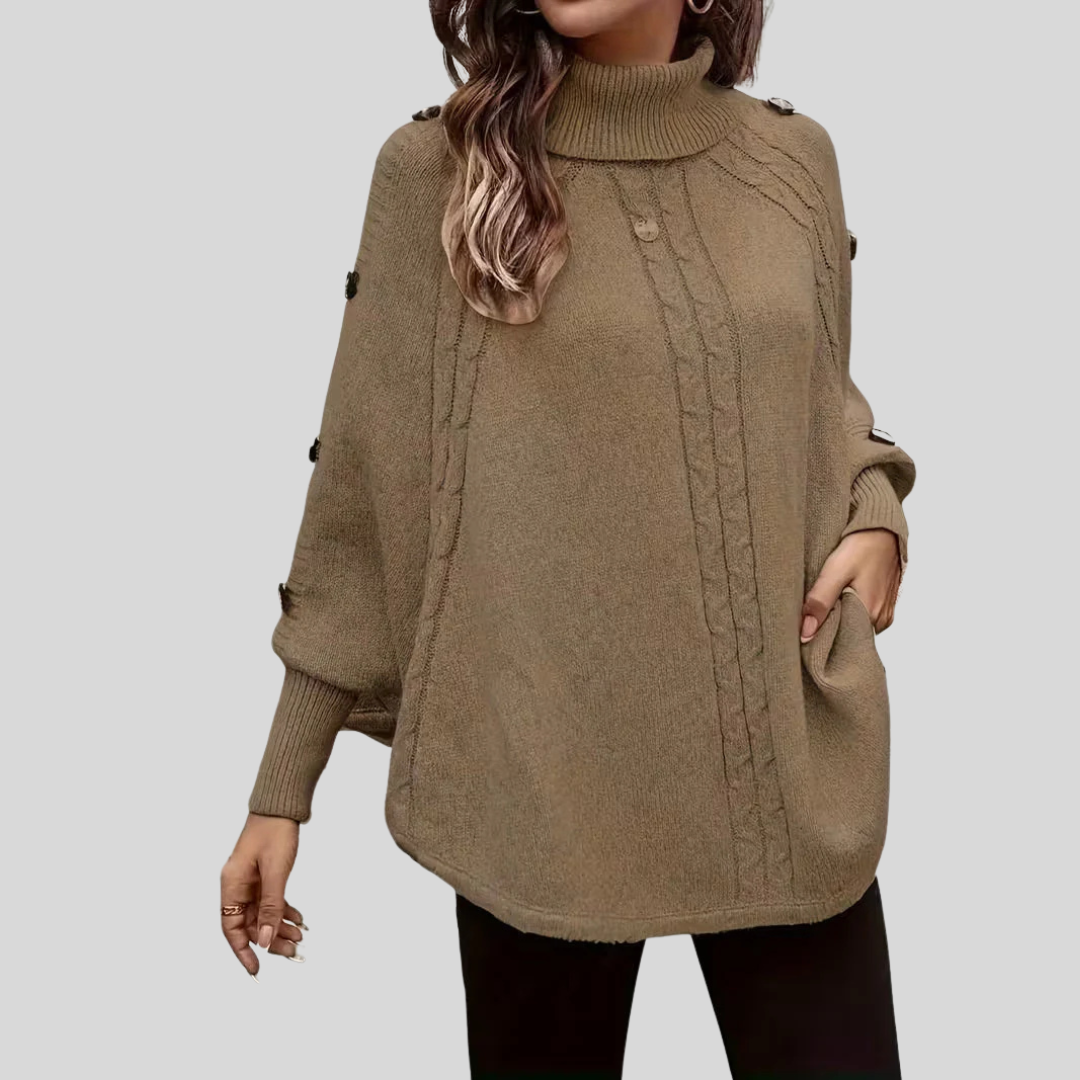 Elinora | High-neck Twisted Sweater