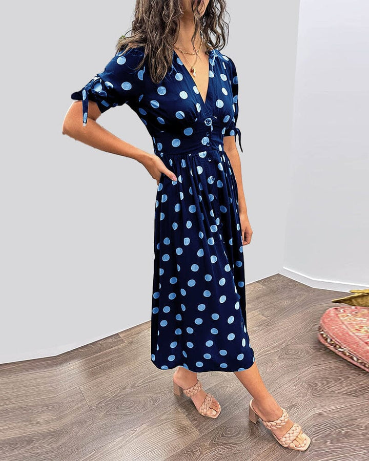 Melanie | Polka Wrap Around Dress
