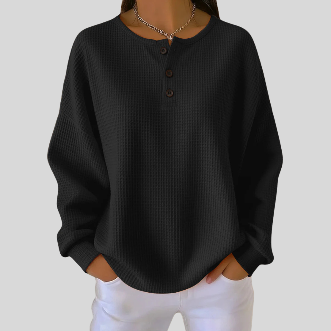Anne | Casual Sweatshirt With Collar