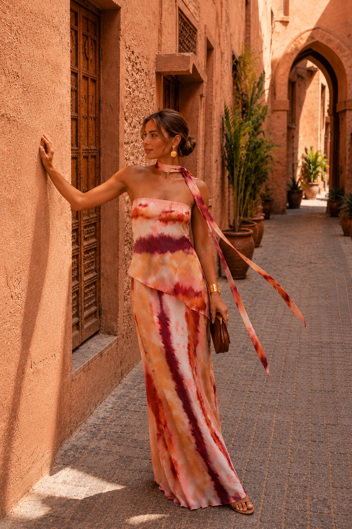 Aitana | Strapless Printed Maxi Dress