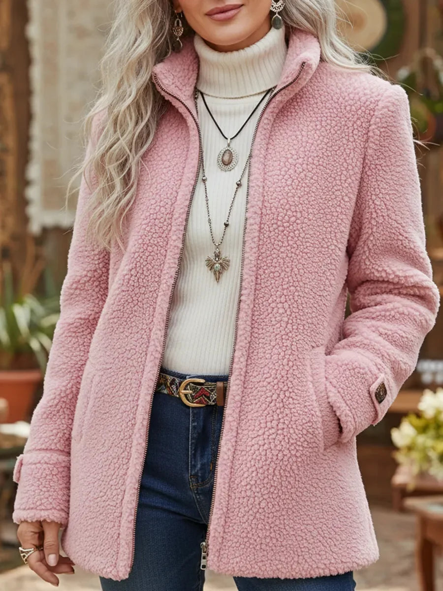 Carissa | Cozy Full-Zip Stand Collar Jacket