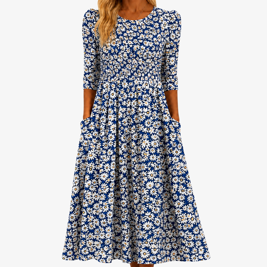 Juniper | Floral Pocket Midi Dress