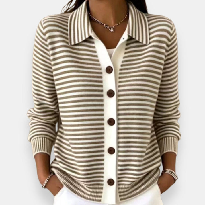 Nola™ | Striped Button Cardigan
