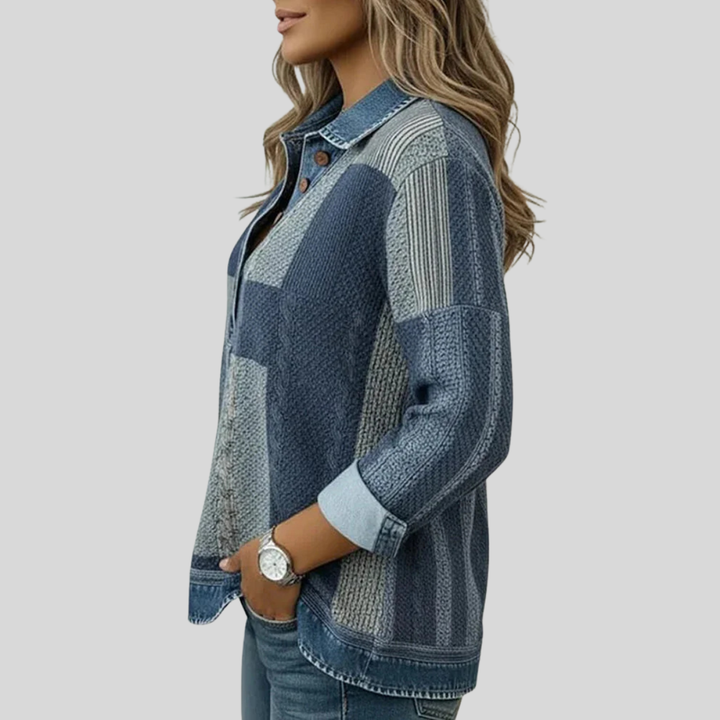 Vavina | Colorblock Print Sweatshirt