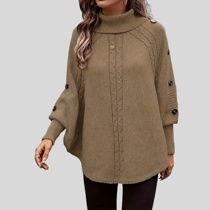 Elinora | High-neck Twisted Sweater
