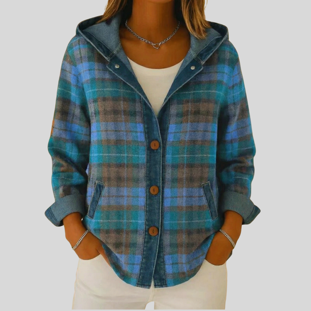 Eve | Denim Chequed Sweater