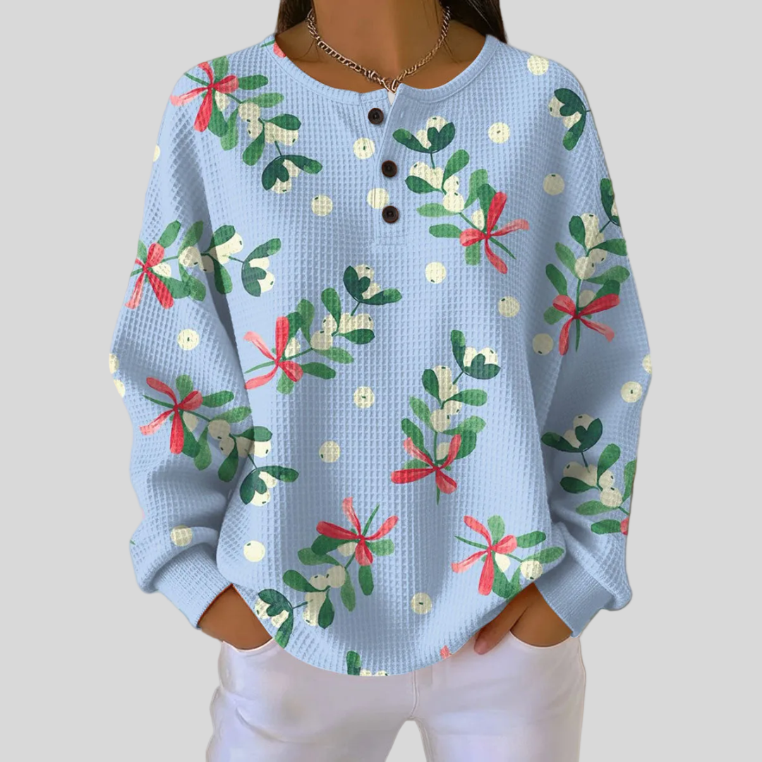 Rikke | Soft Christmas Motif Sweatshirt