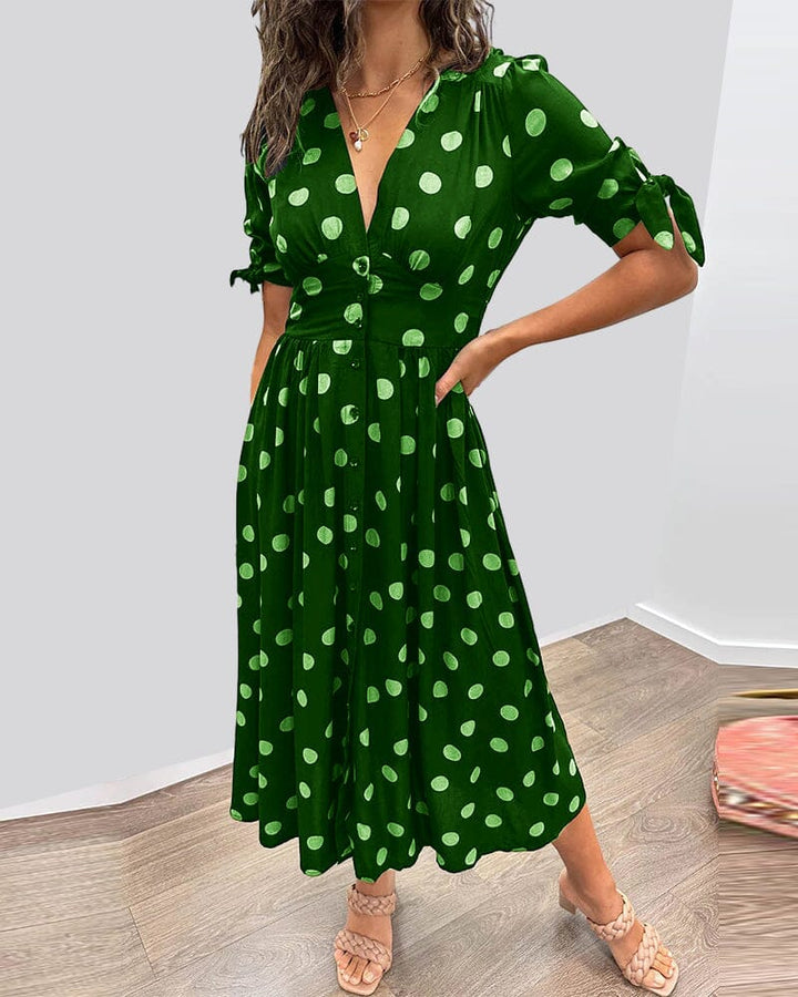 Melanie | Polka Wrap Around Dress