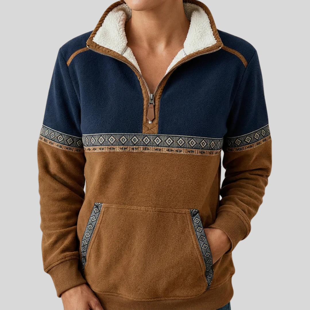 Lunariae | Sherpa Collar Half-Zip Pullover