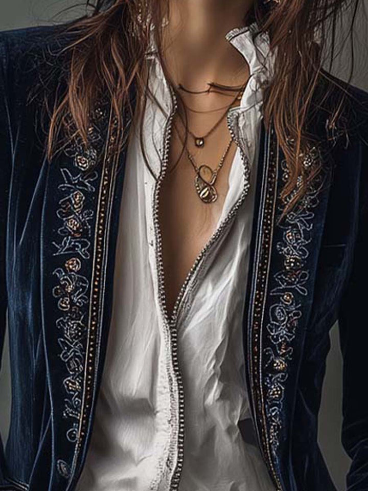 Vintage Embroidered Longline Jacket