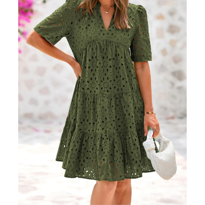 Marilyn | Chic Lace Ruffle Summer Dress