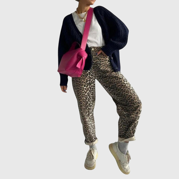 Chandra | Vintage Leopard Print Jeans