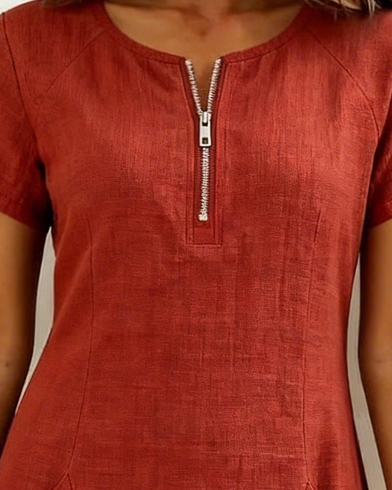 Margaret & Maeve™ | Zip-Pocket A-Line Dress