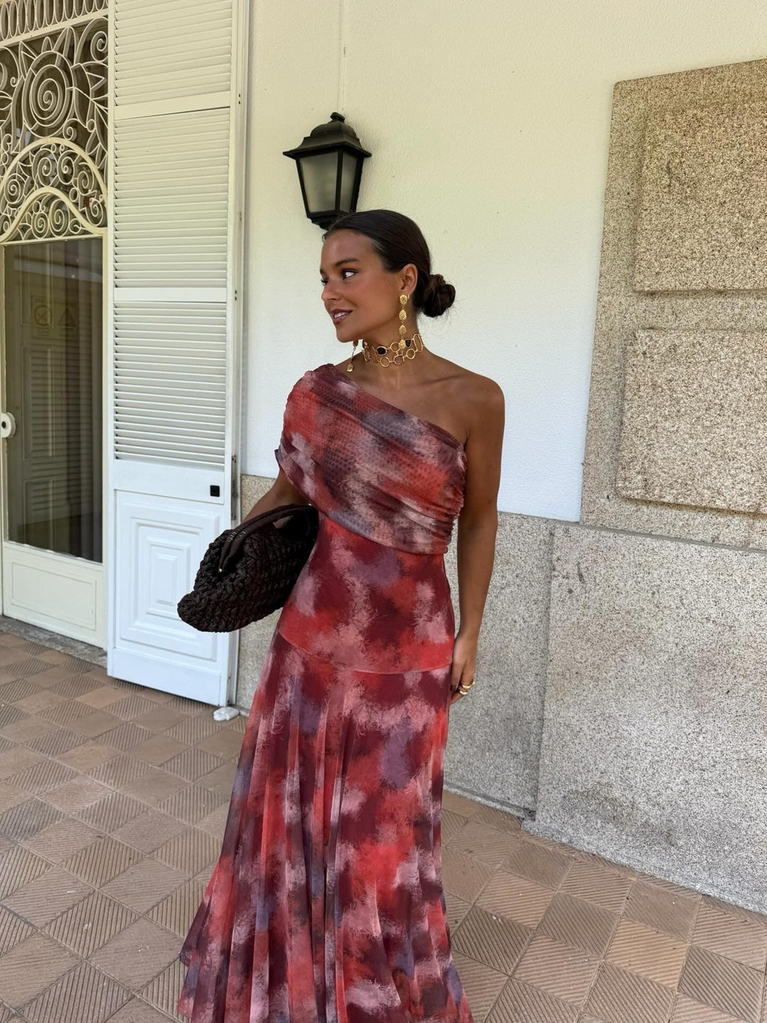Flora | Flowing Watercolor Maxi Dress